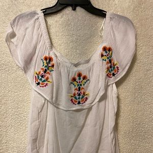 Cute summer floral blouse, cotton blend